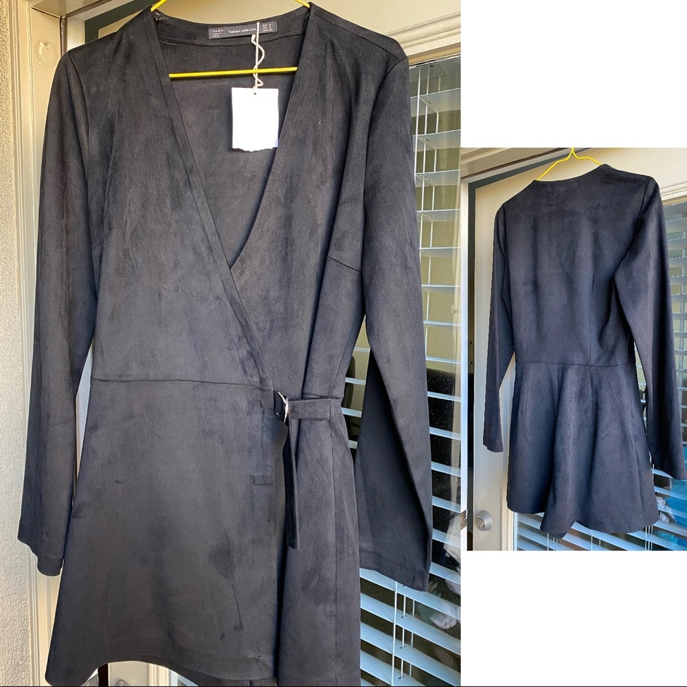 Zara long-sleeve jumpsuit skort romper Small NWT